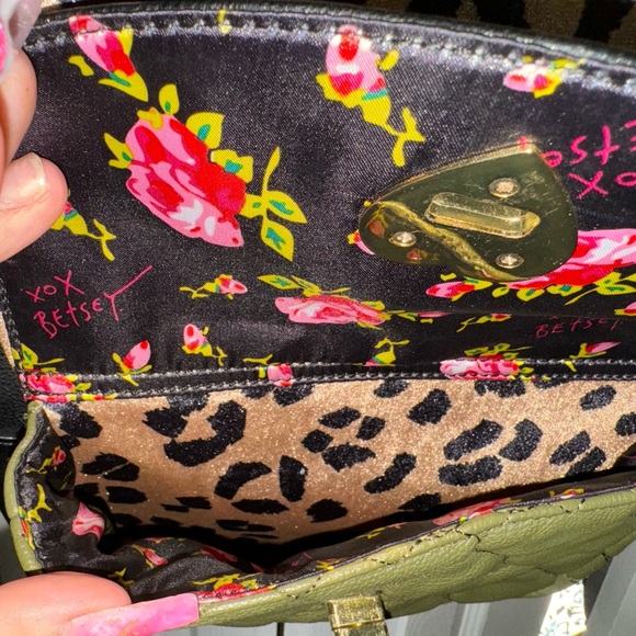 Betsy Johnson Olive/LEOPARD Mini Backpack - Picture 3 of 11